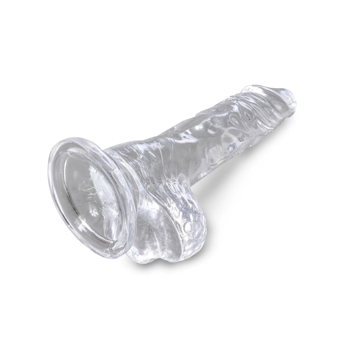 King Cock Clear W/ Balls 4"