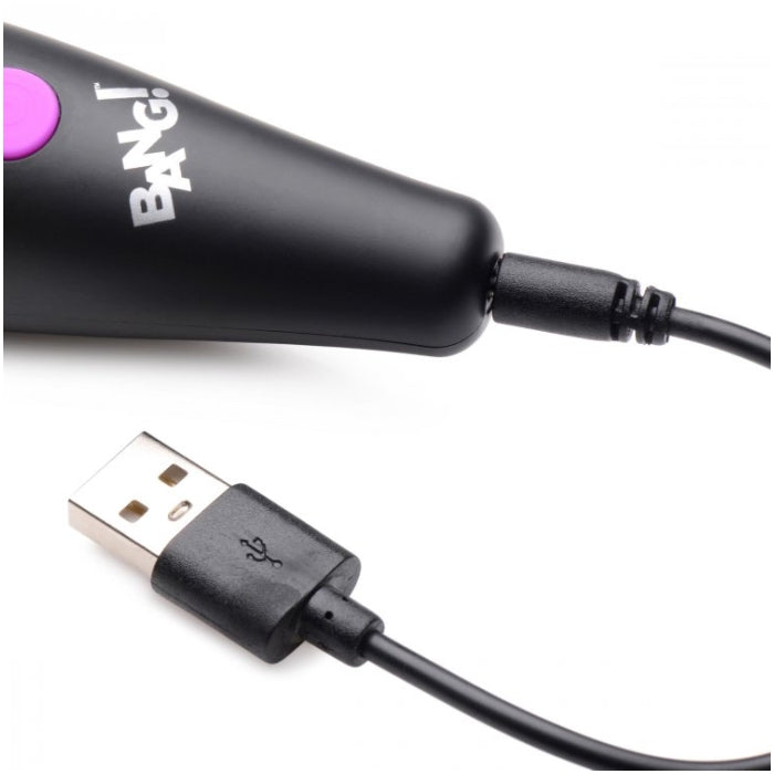 BG 10X Vibrating Mini Silicone Wand-Purple - Rechargeable - 4"