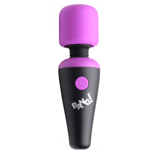 BG 10X Vibrating Mini Silicone Wand-Purple - Rechargeable - 4"