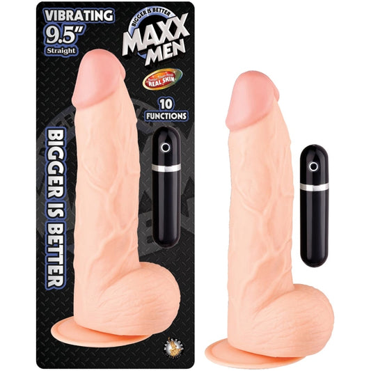 Maxx Men Vibrating 9.5in Straight - FLESH (Copy)