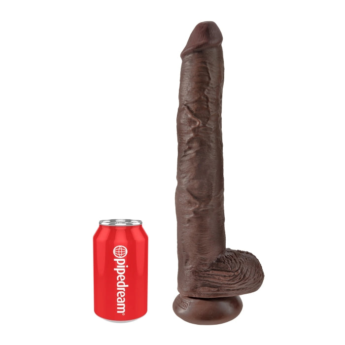 Dildo 14" W/Balls Light King Cock