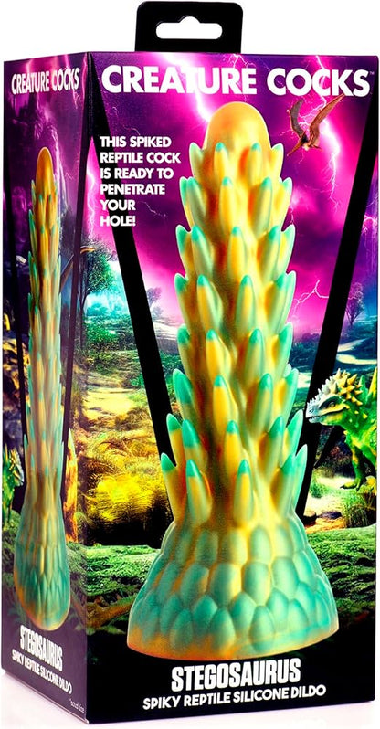 CC STEGOSAURUS SPIKY REPTILE SILICONE DILDO