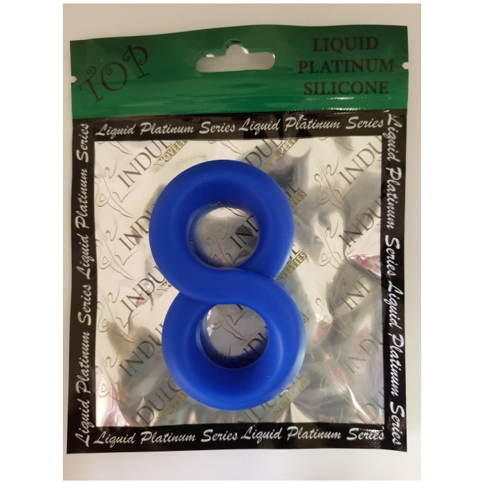 Liquid Platinum Silicone Cockring-Blue- ETERNITY