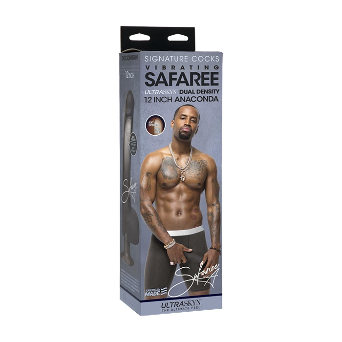 Vibrating Safaree Ultraskyn Dual Density 12" Anaconda