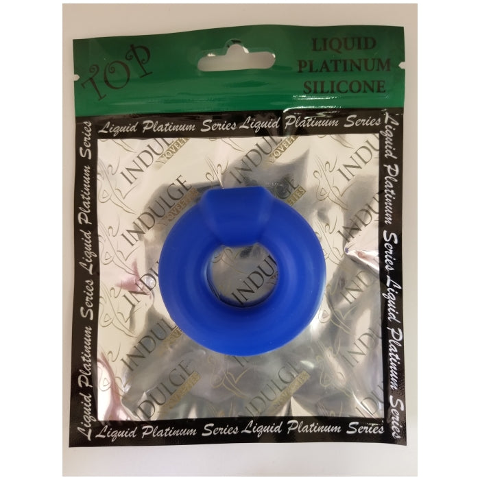 Liquid Platinum Silicone Cockring-Blue - LJ-700