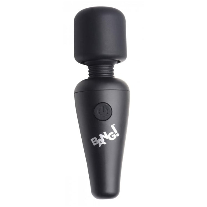 BG 10X Vibrating Mini Silicone Wand-Black - Rechargeable - 4"