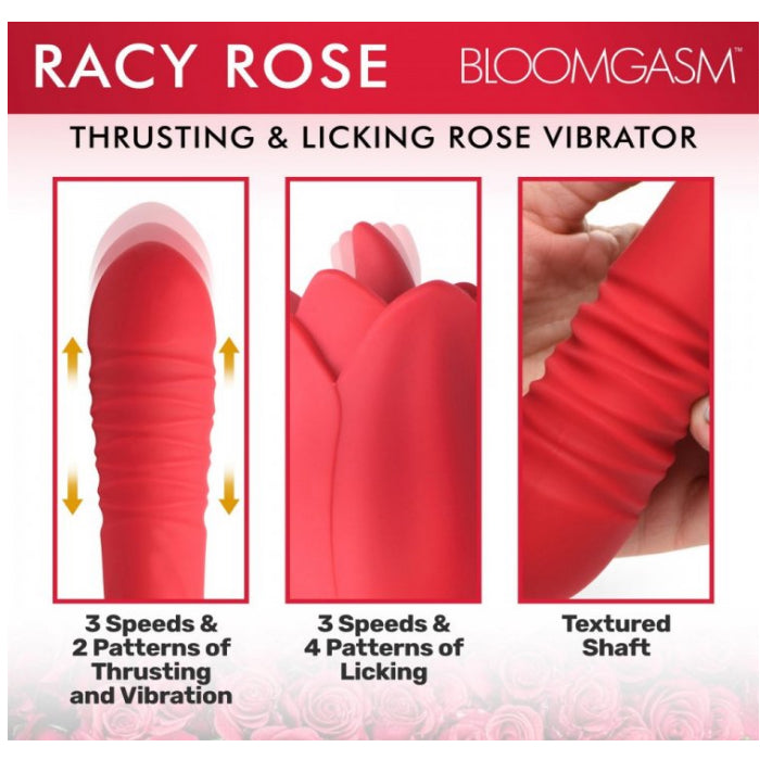 In Bloomgasm Racy Rose Thrusting & Licking Rose Vibe