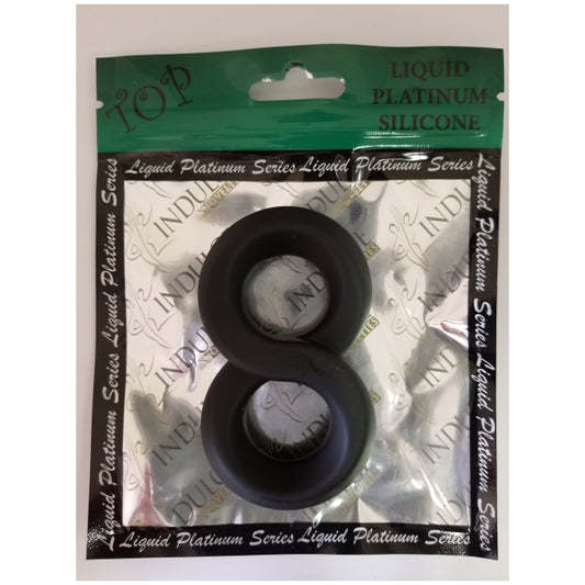 Liquid Platinum Silicone Cockring-Black- ETERNITY