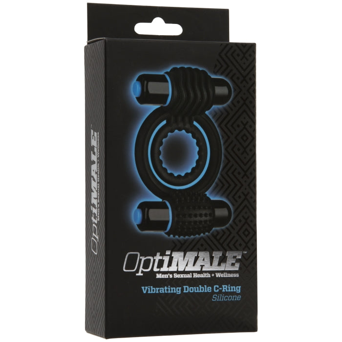 Optimale Vibrating Double C-Ring Silicone Black