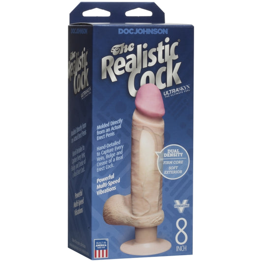 Ultra Realistic Vibrating Cock 8in